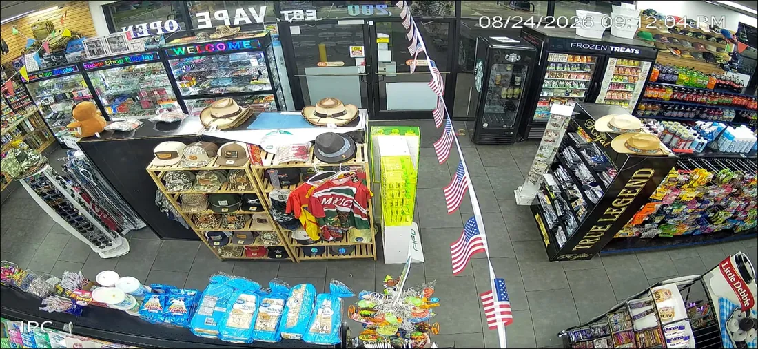 Live camera view of a store register