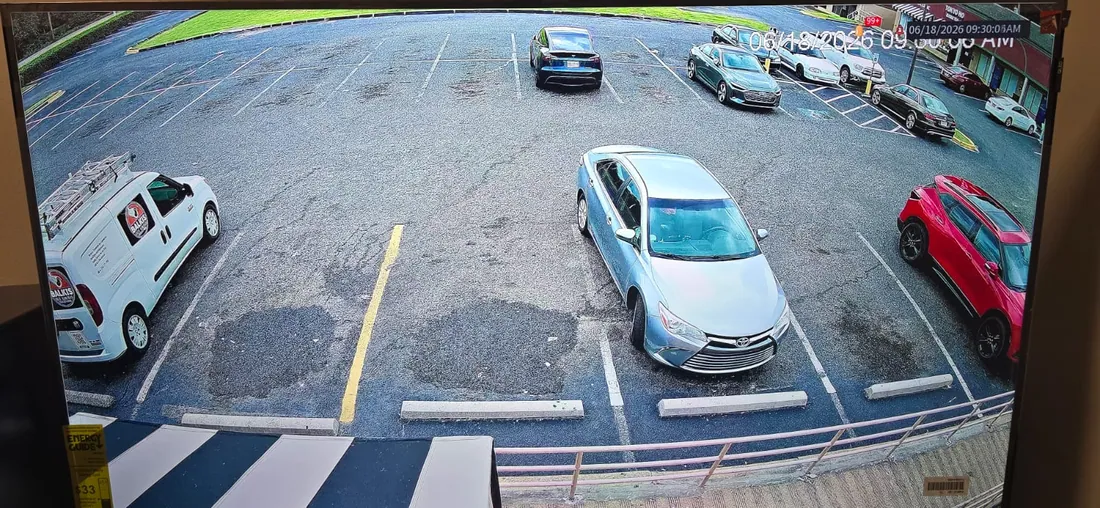 Live camera view of a parking lot